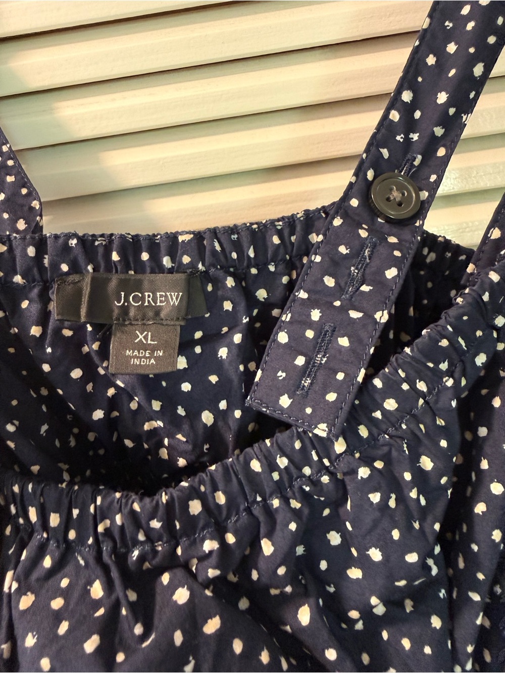 J.Crew women’s navy micro dot Tiered Maxi Dress - Picture 4 of 4